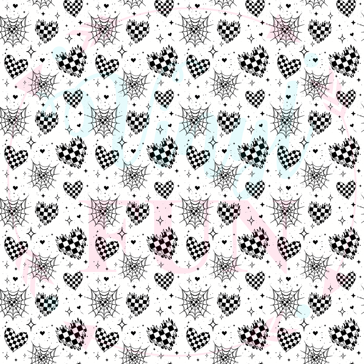 Checkered Hearts Pattern-B21