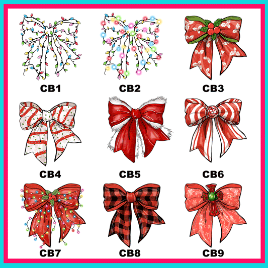 Christmas Bows Transfers-For Fabrics