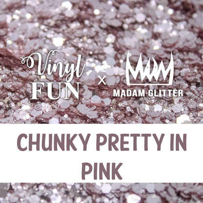 Chunky Pretty In Pink Glitter
