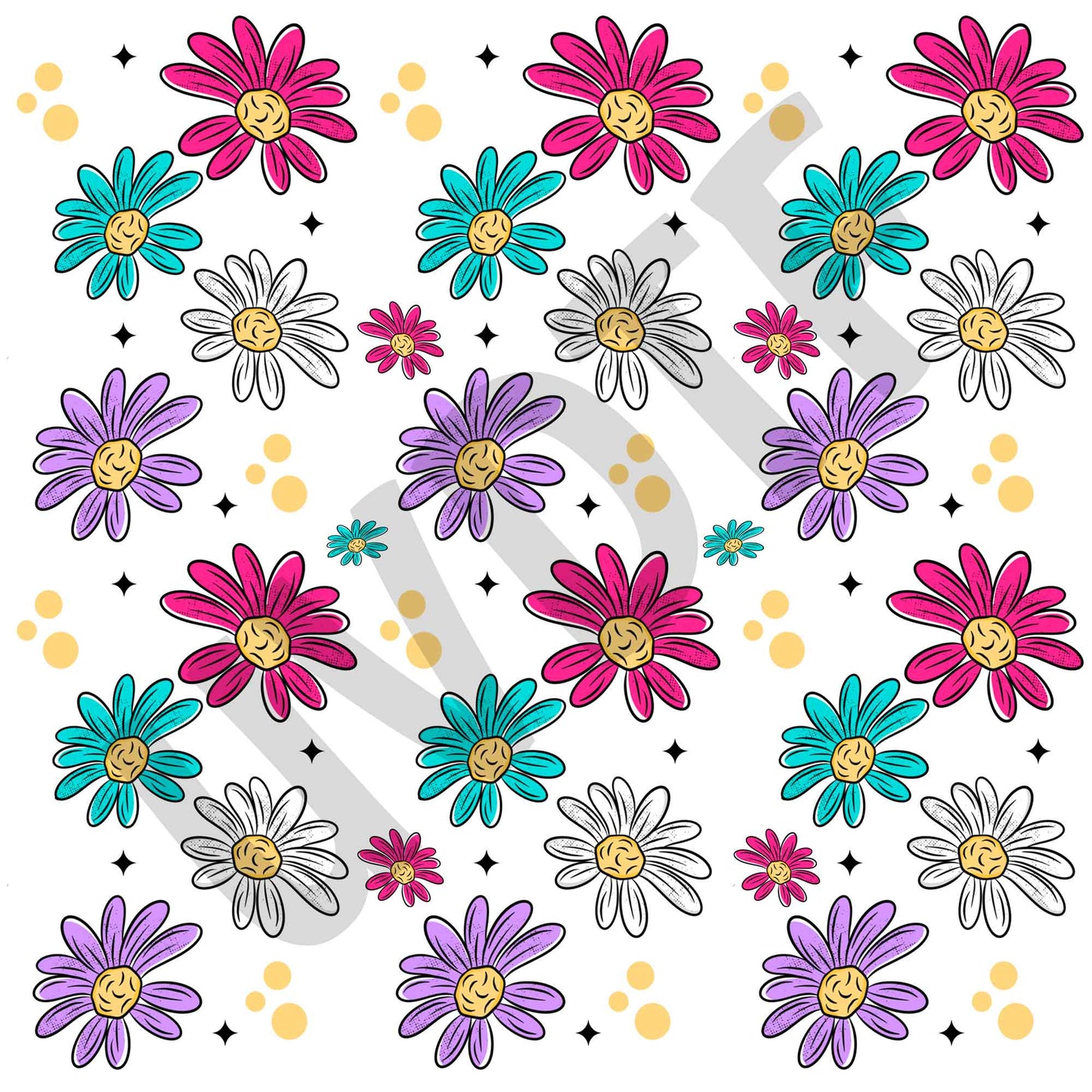 UVDTF Colorful Flowers Elements -Y22