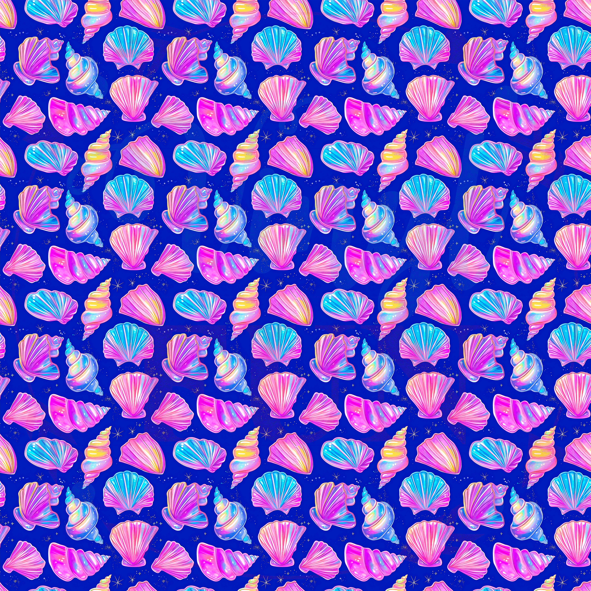 Patterns Ofshells Colorful Shells Pattern-D20 – Vinyl Fun