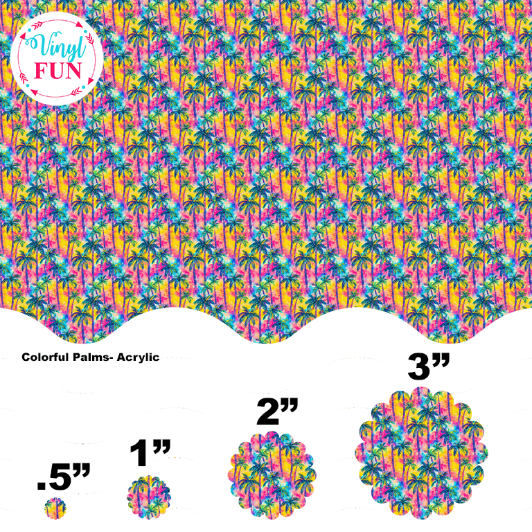 Colorful Palms-Acrylic