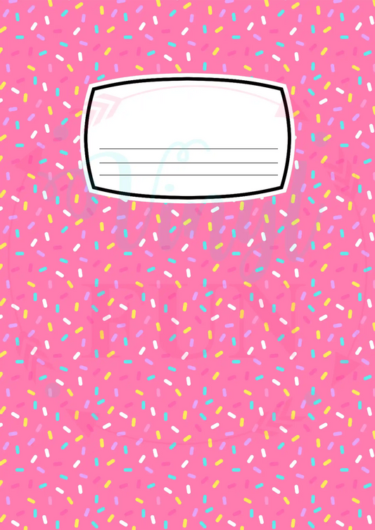 Composition Notebook Cover Transfer Sheet - Sprinkles