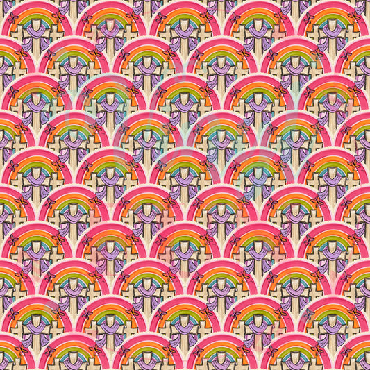 Cross And Rainbow Pattern-A13