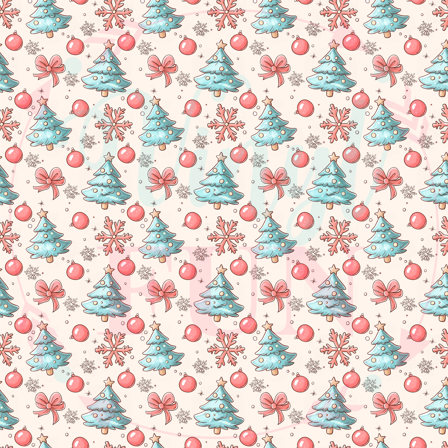 Cutey Trees & Snowflakes Pattern