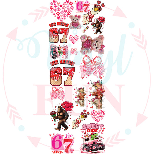 Cutey Cupid Gang Sheet 22"x60"