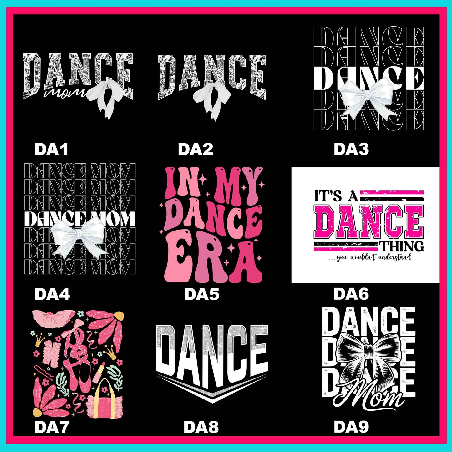 Dance Life Transfers - For Fabrics