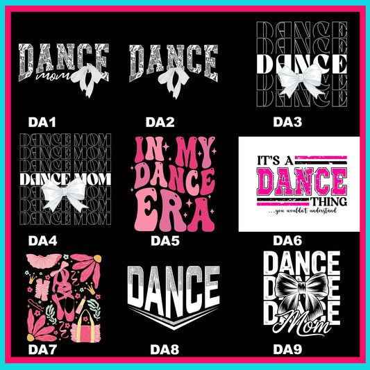 Dance Life Transfers - For Fabrics