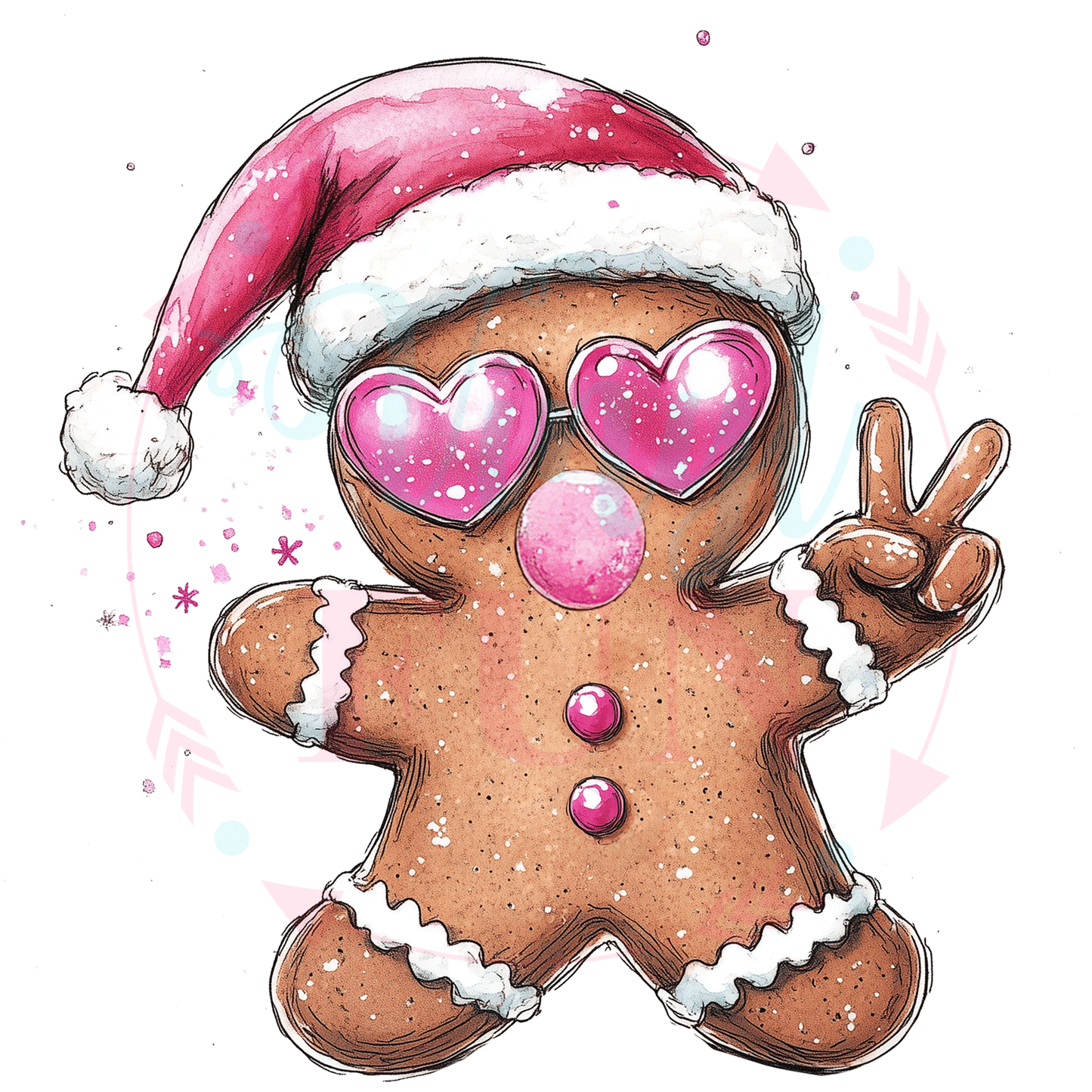 Cool Gingerbread Transfer -XM22