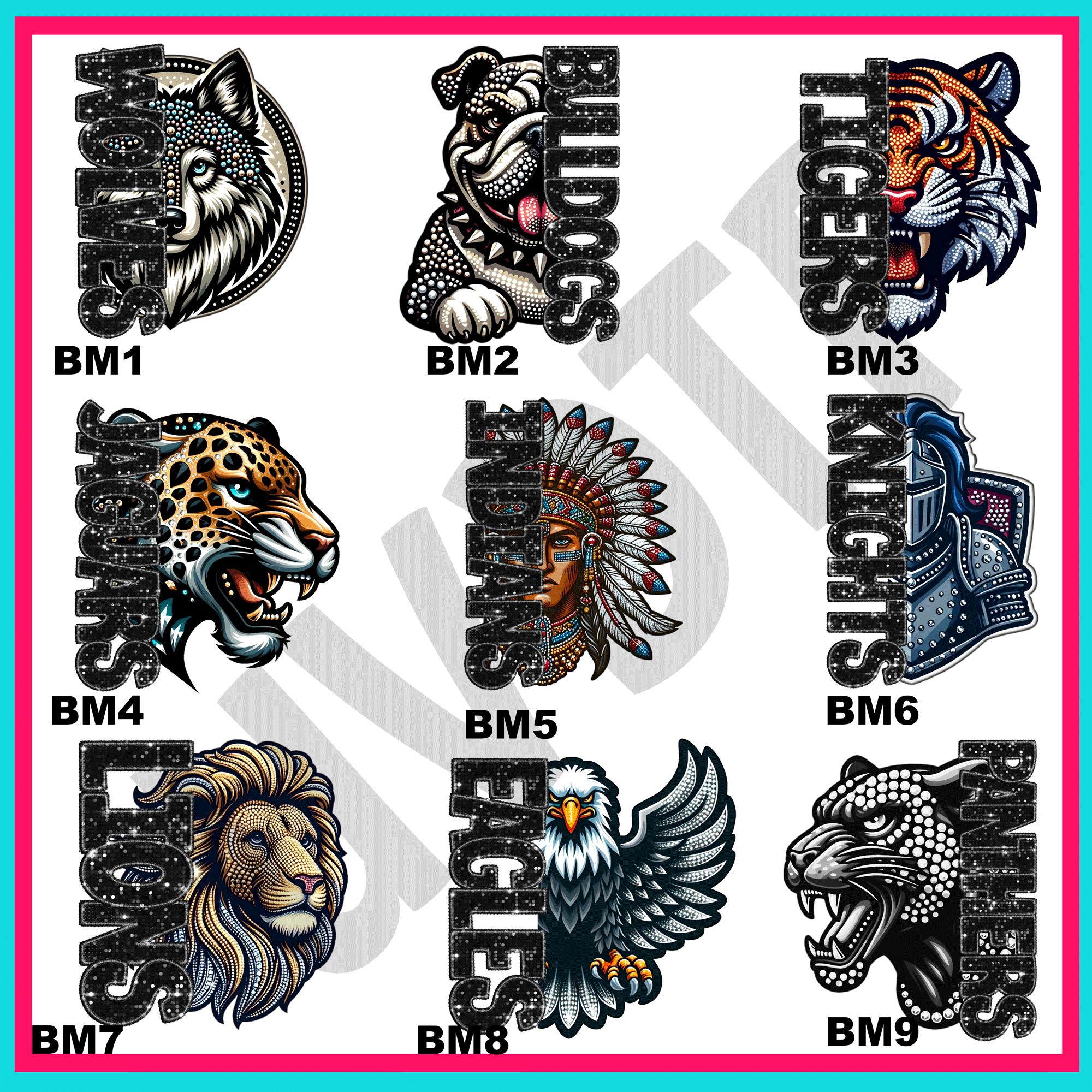 UVDTF Bling Mascot Decals – Vinyl Fun