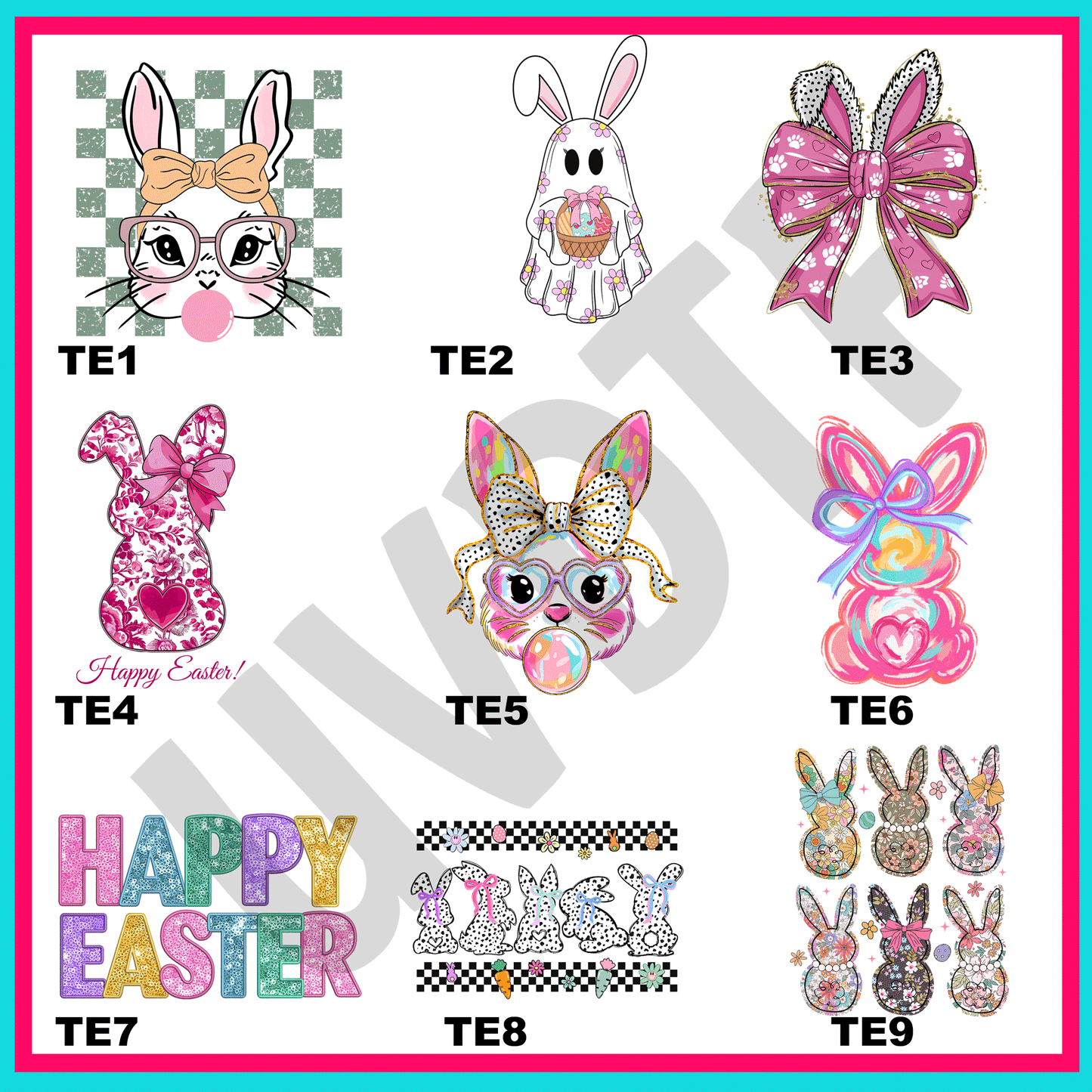 UVDTF Trendy Easter Holiday Decals