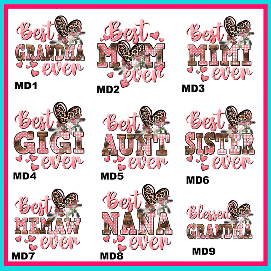 Mother's Day Decal Sheet