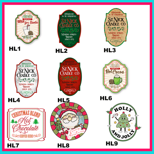 Holiday Labels Decal Sheet