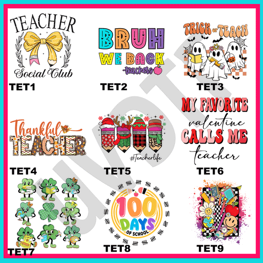 UVDTF Teaching Time Decals -U8