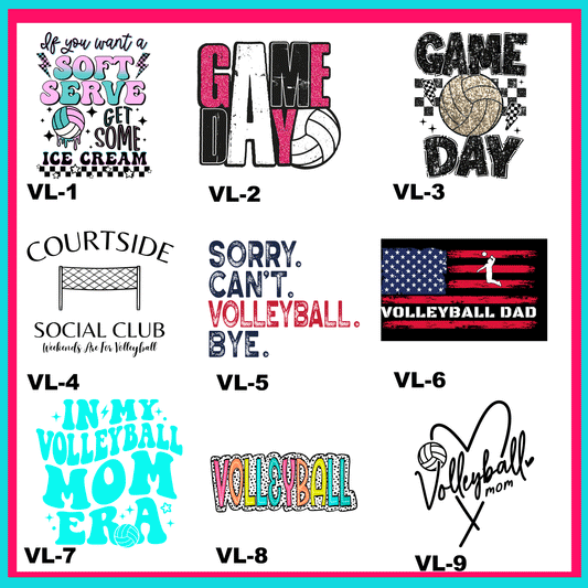 Volleyball Life Decal Sheet
