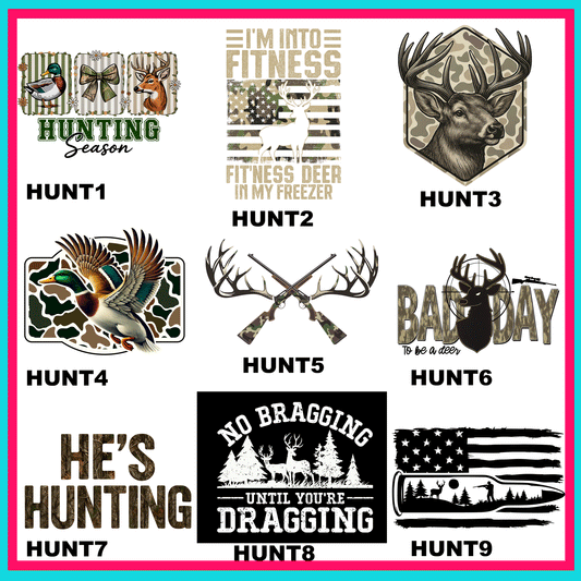 Hunting Time Transfers - For Fabrics