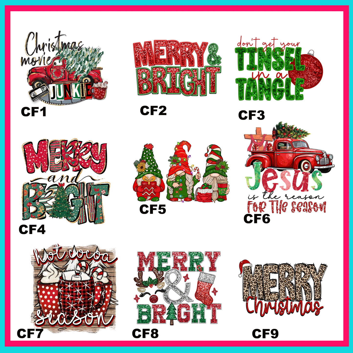 Funny Christmas Stickers and Decal Sheets