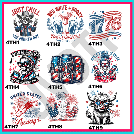 UVDTF Happy Fourth Decals