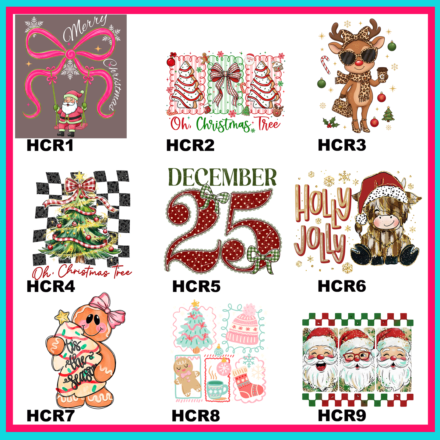 Holiday Cheer Transfers - For Fabrics