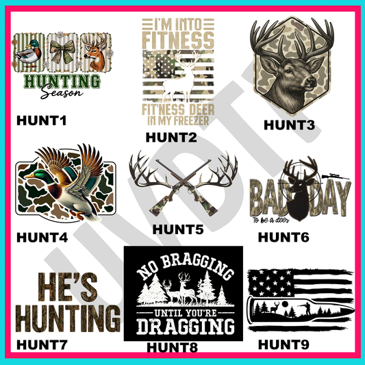 UVDTF Hunting Time Decals