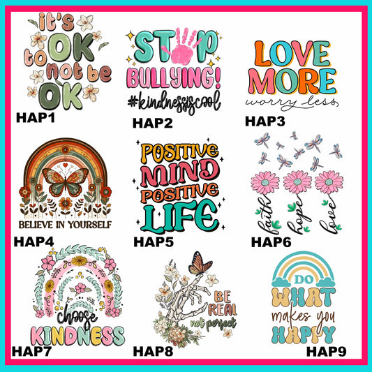 Happy Life Decal Sheet