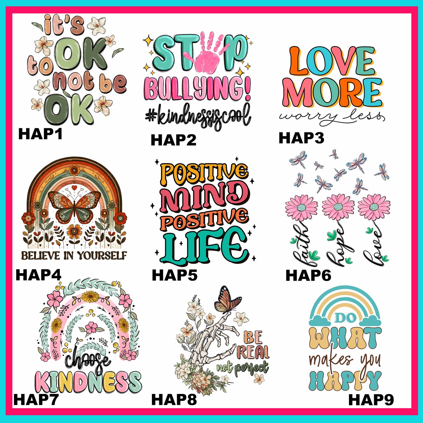 Happy Life Decal Sheet-Z8