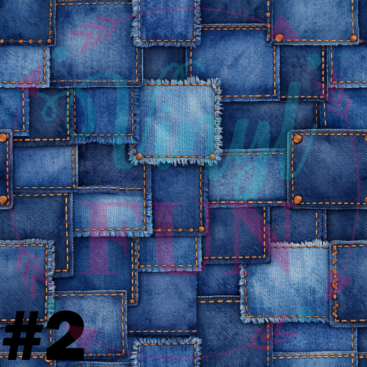 Denim Patchwork Pattern Collection-D17