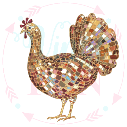 UVDTF Disco Turkey Decal-FALL5