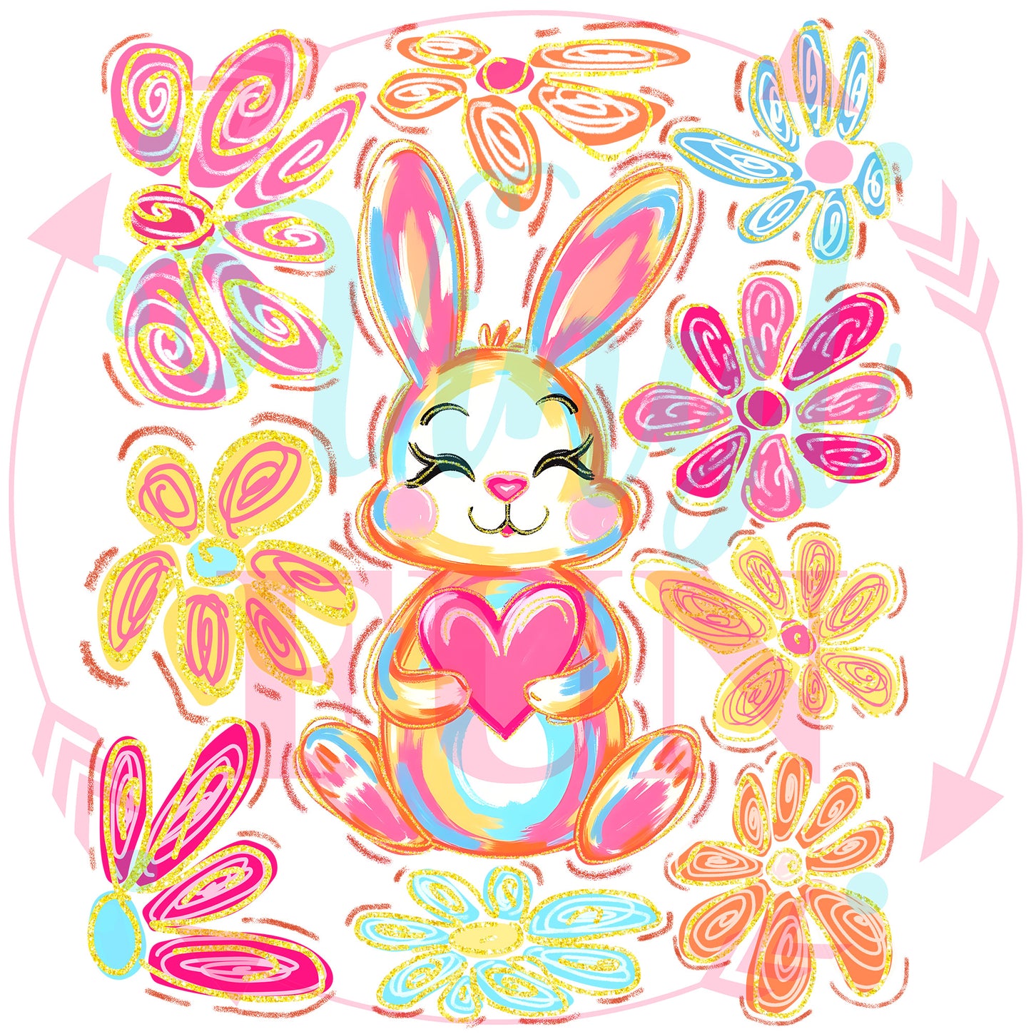 Doodles Easter Transfer - E12