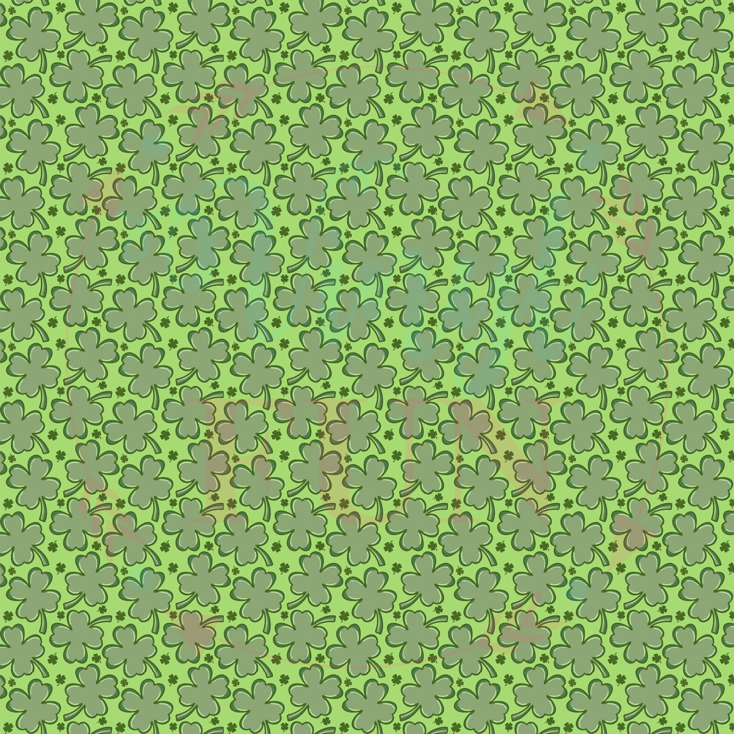 Double Green Clovers Pattern-VINYL OF THE WEEK