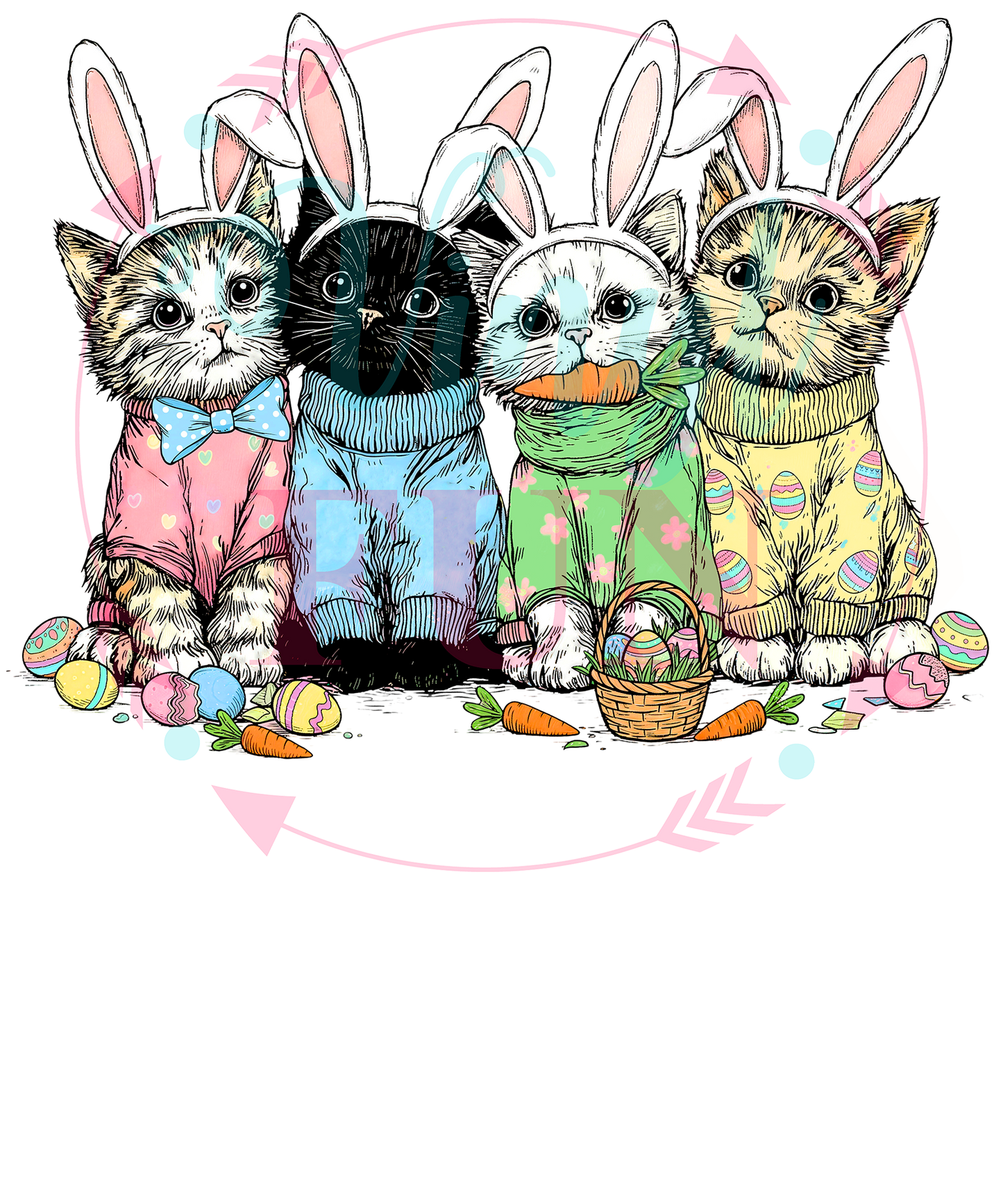 Easter Vibes Transfers - For Fabrics