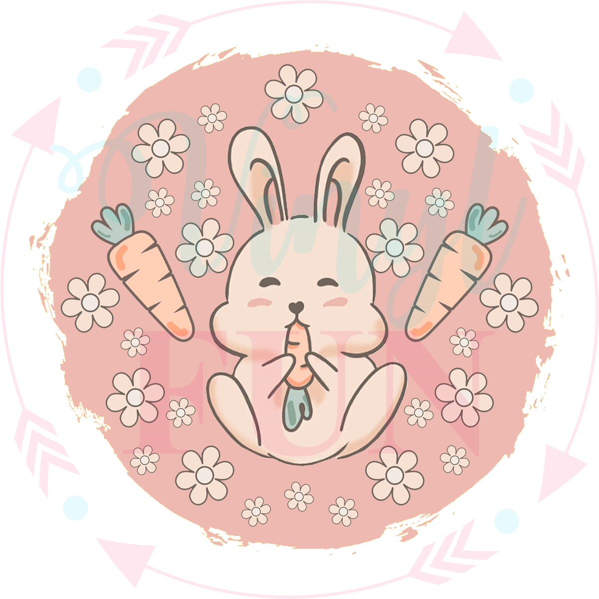 UVDTF Cute Bunny Decal-D8