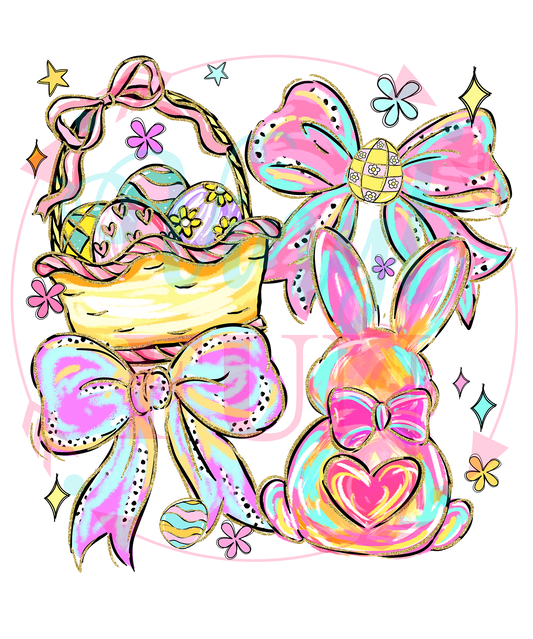 Easter Bows Transfer - E11