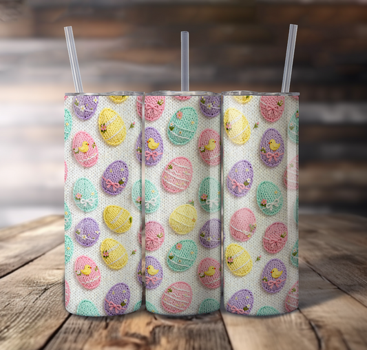Easter Faux Yarn Wrap For Straight Tumbler - S798