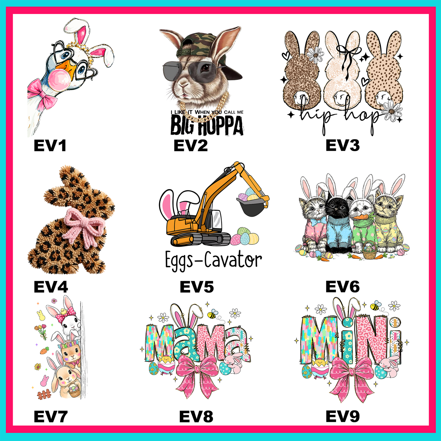 Easter Vibes Transfers - For Fabrics