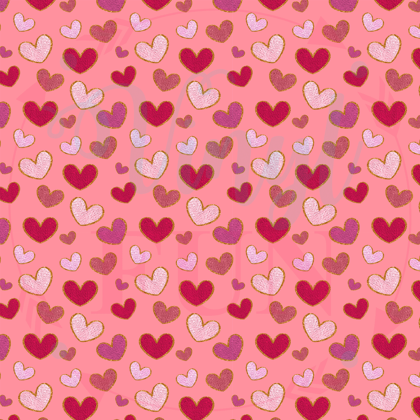 Textured Hearts Pattern