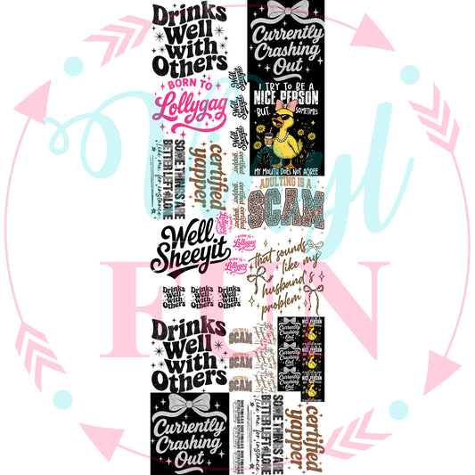 Funny AF Gang Sheet 22"x60"