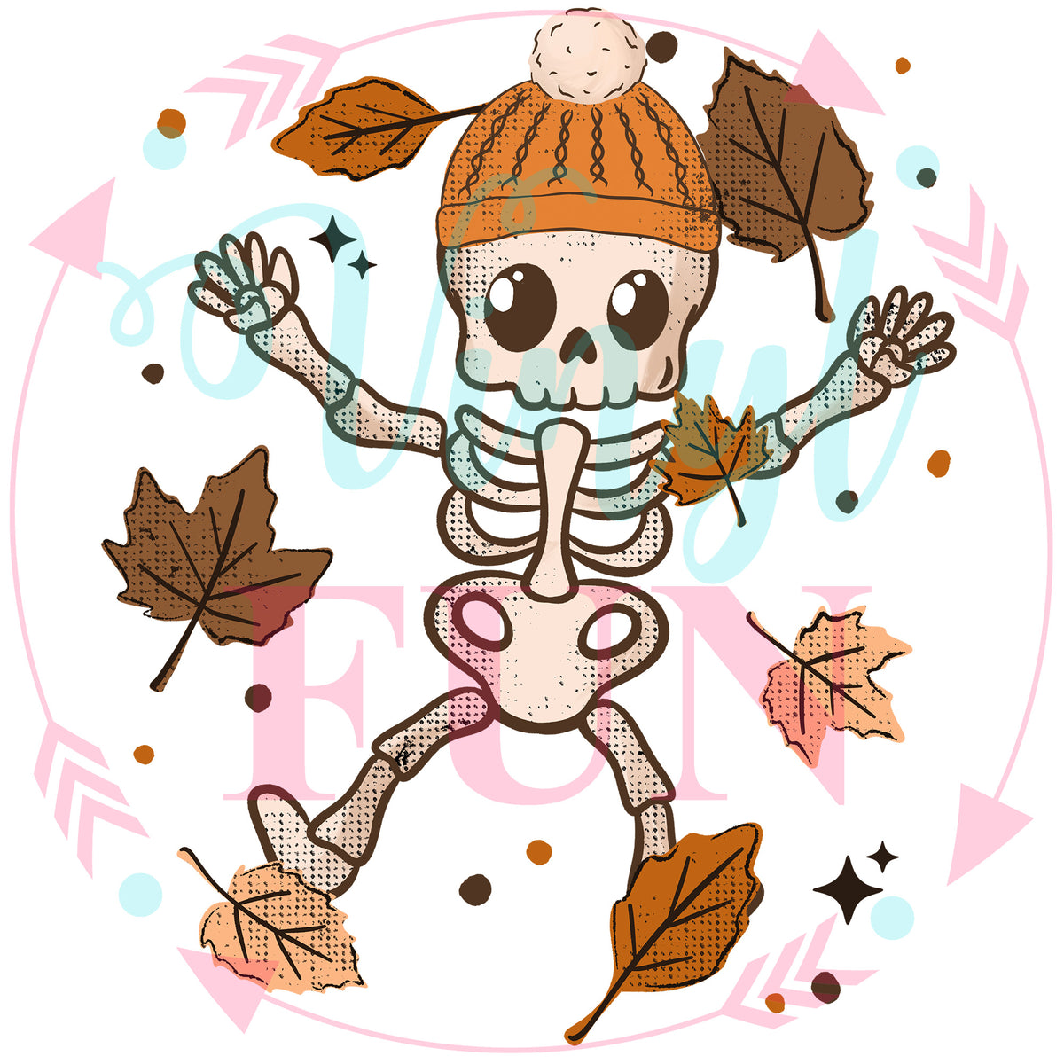Fall Skellies Sleeves Transfer - FALL2