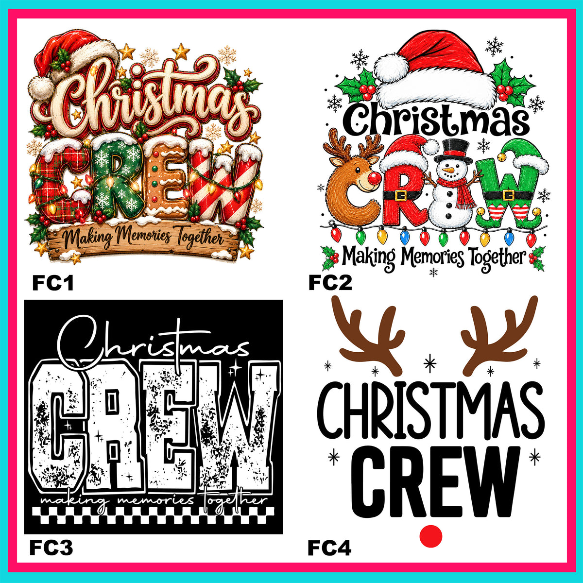 Family Crew Transfers - For Fabrics