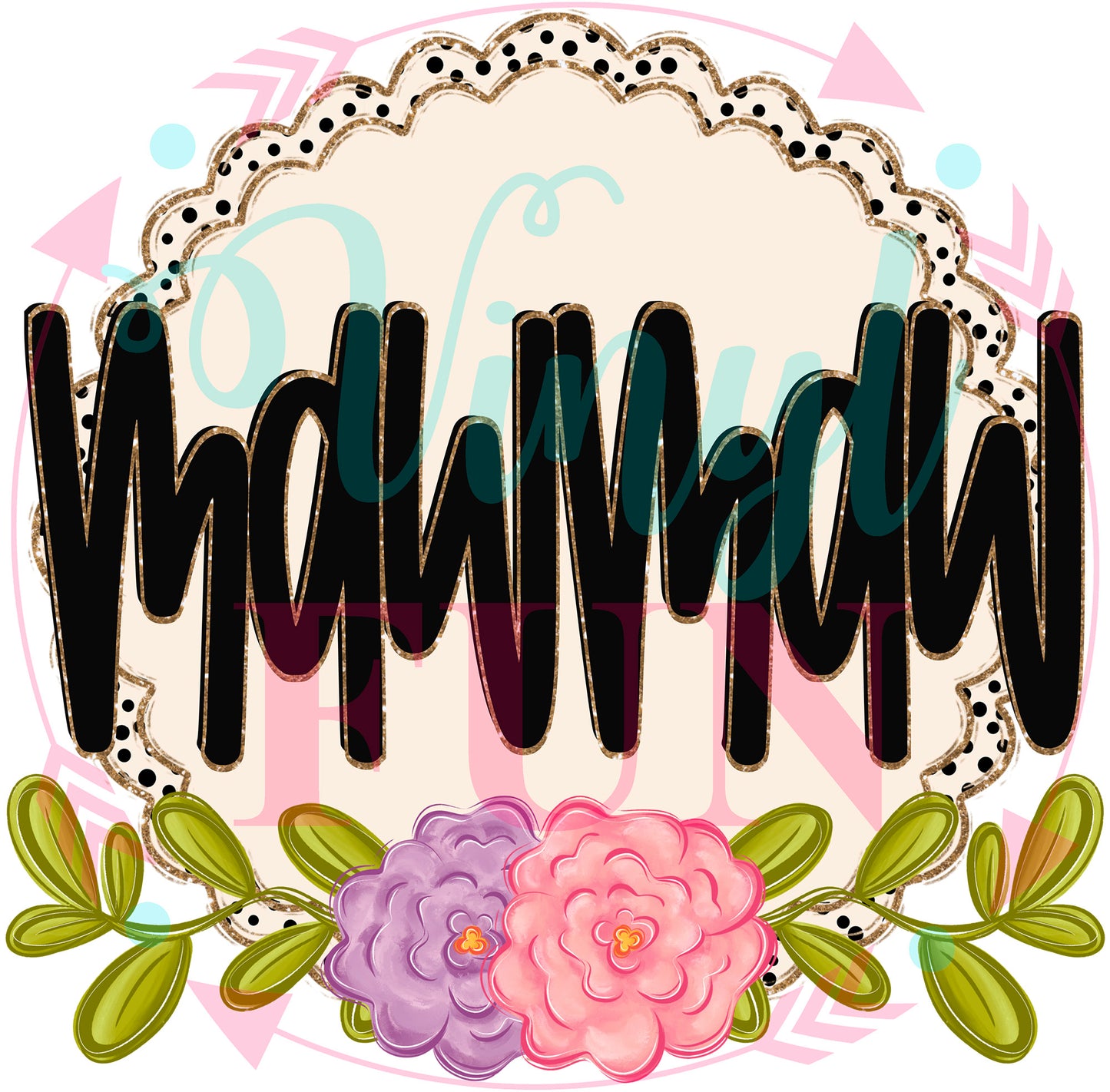 Floral Family Transfers - For Fabrics