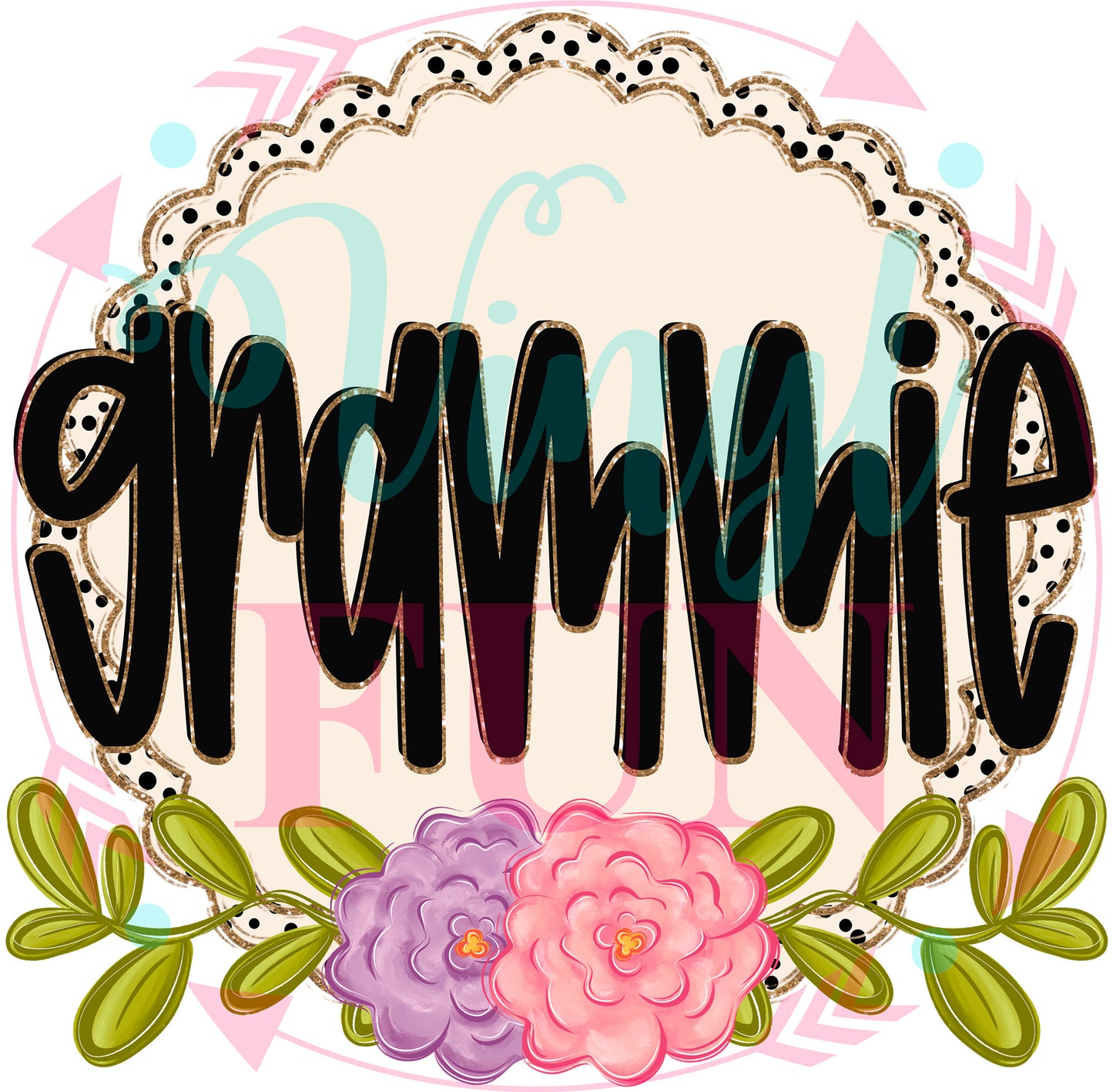 Floral Family Transfers - For Fabrics