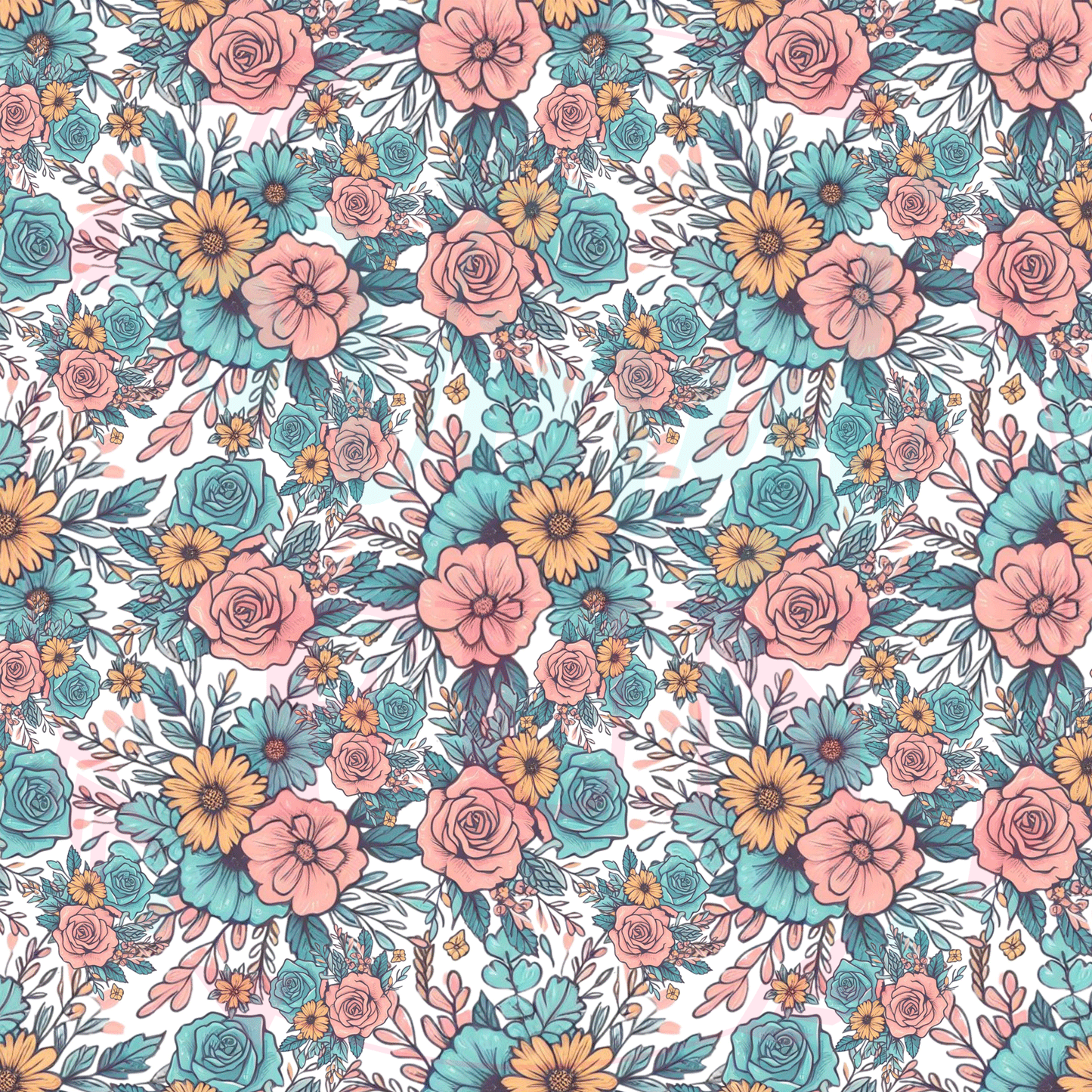 Faded Florals Pattern-A10