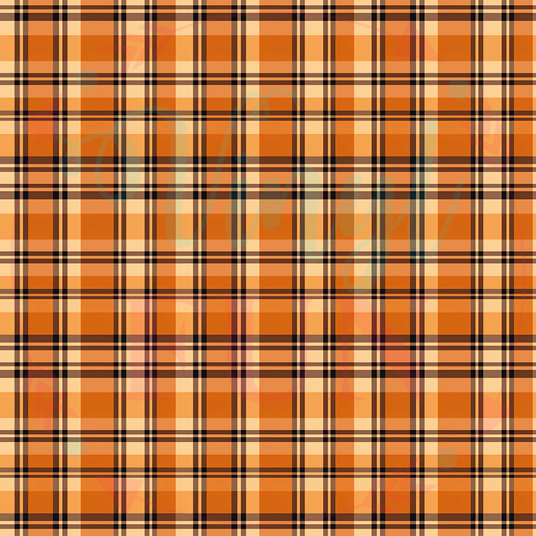 Fall Orange Plaid Pattern