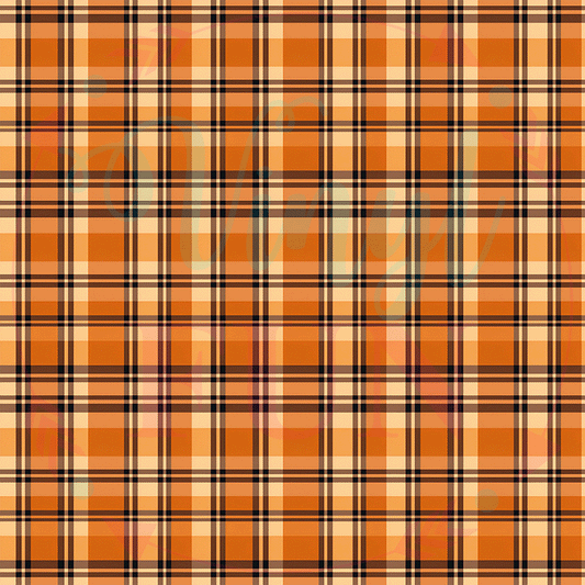 Fall Orange Plaid Pattern