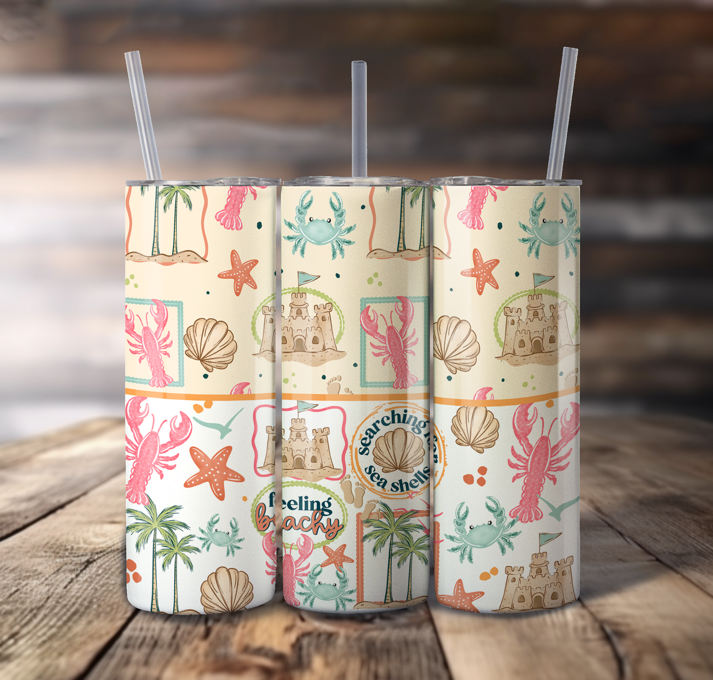 Feeling Beachy Wrap For Straight Tumbler - S799