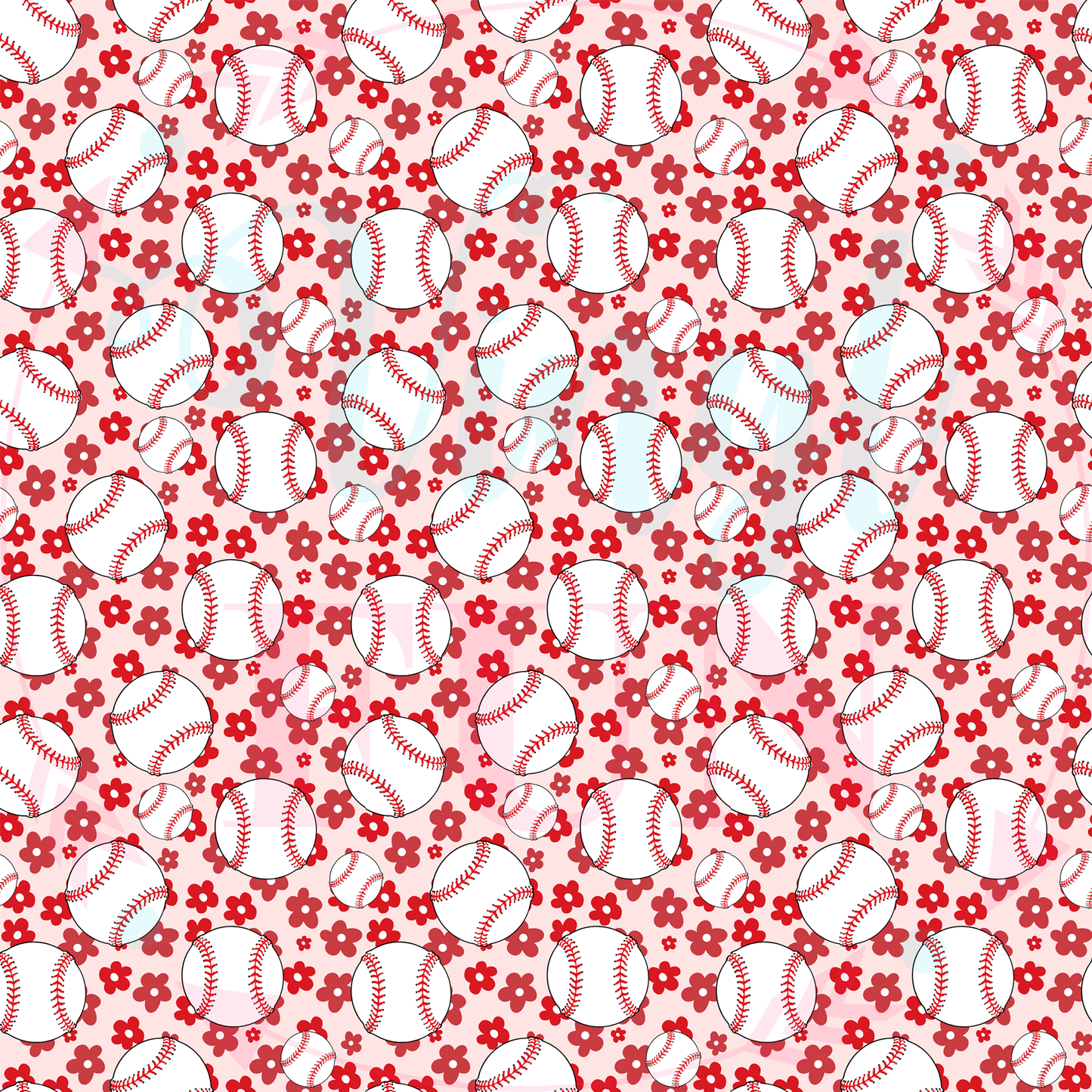 Floral Baseball Pattern-F17