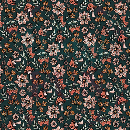 Floral Mushroom Pattern-A18