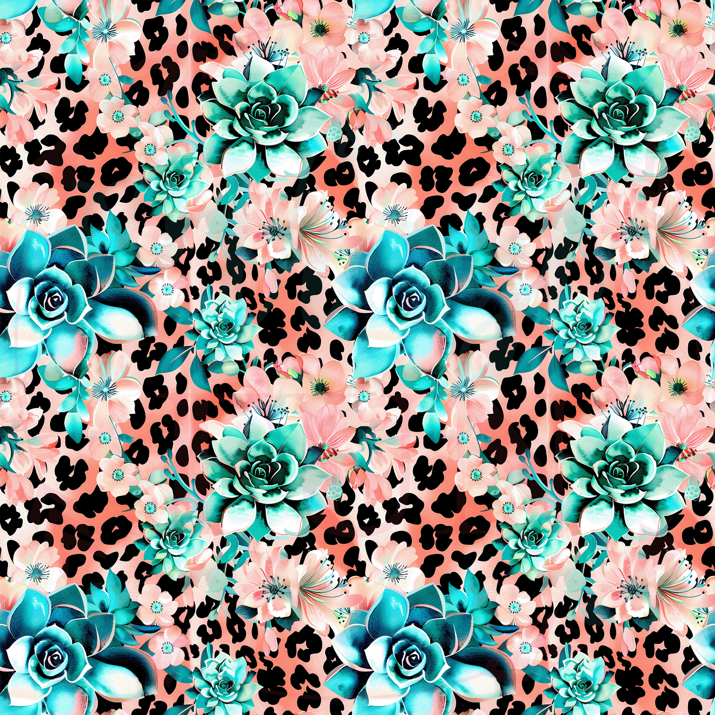 Floral Cheetah Pattern-A8
