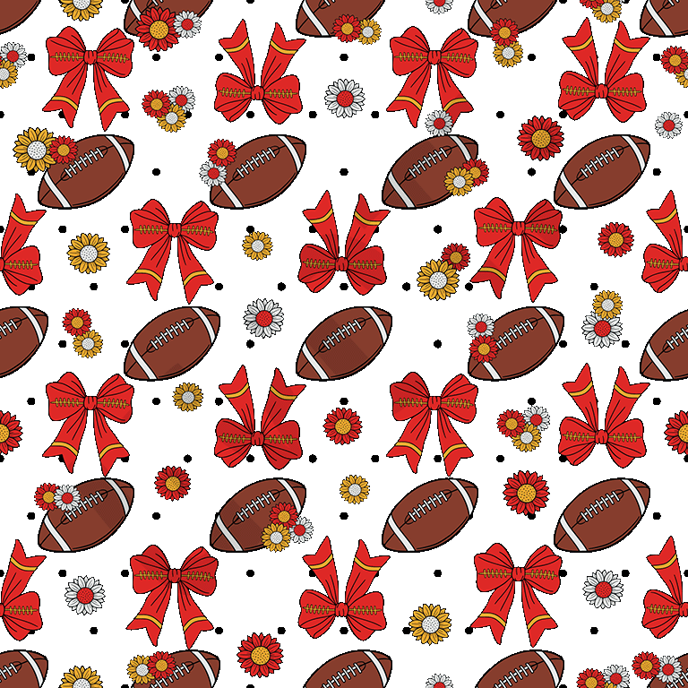 UVDTF Football and Bows Elements