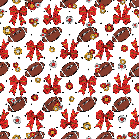 UVDTF Football and Bows Elements